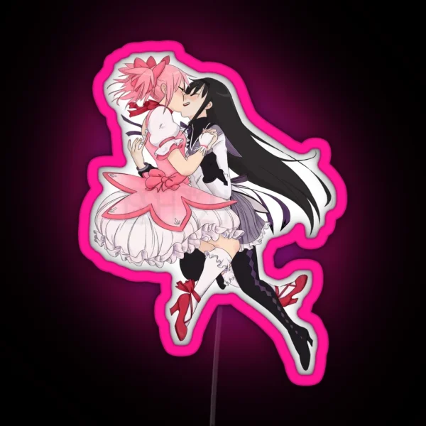 Madoka Magica Madoka And Homura RGB Neon Sign