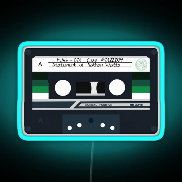 MAG 001 Statement Of Nathan Watts Cassette RGB Neon Sign