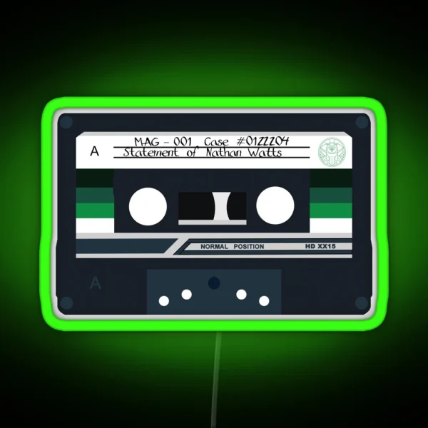 MAG 001 Statement Of Nathan Watts Cassette RGB Neon Sign