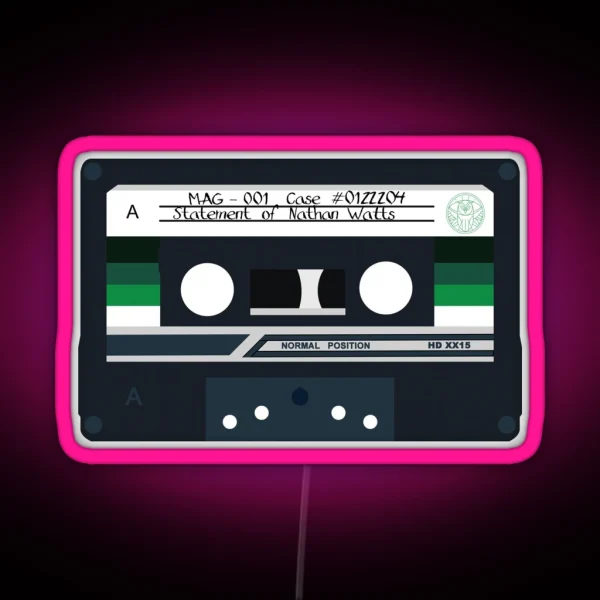 MAG 001 Statement Of Nathan Watts Cassette RGB Neon Sign
