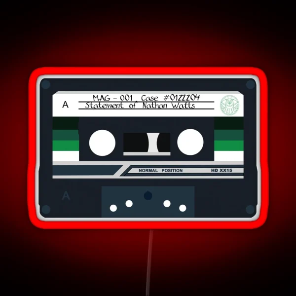 MAG 001 Statement Of Nathan Watts Cassette RGB Neon Sign