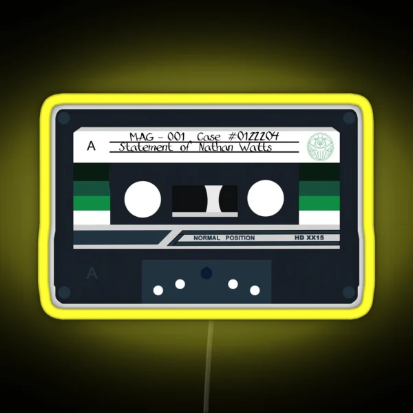 MAG 001 Statement Of Nathan Watts Cassette RGB Neon Sign
