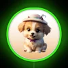 Cute Dog Magic Anime Style RGB Neon Sign Green
