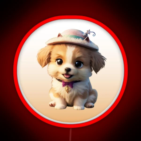 Magic Cute Dog Animestyle RGB Neon Sign