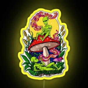 Magic Mushrooms Aliens RGB Neon Sign