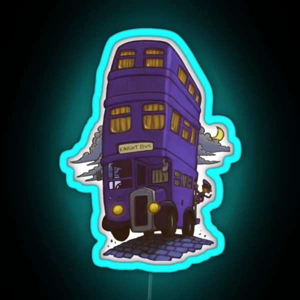 Magic Transport Knight Bus RGB Neon Sign