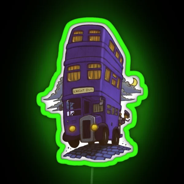 Magic Transport Knight Bus RGB Neon Sign