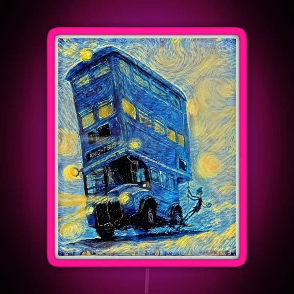 Magic Transport Knight Bus RGB Neon Sign