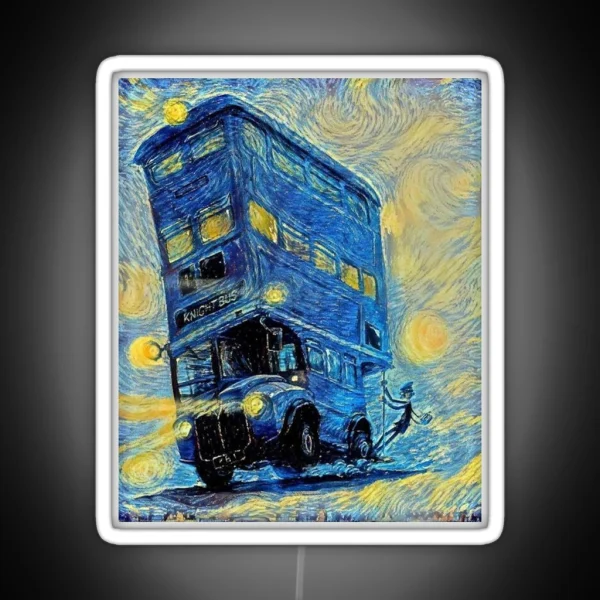 Magic Transport Knight Bus RGB Neon Sign