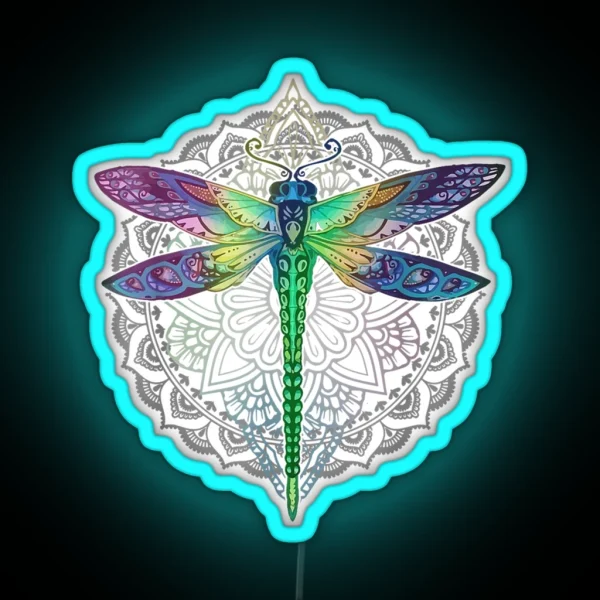 Magical Colorful Dragonfly RGB Neon Sign