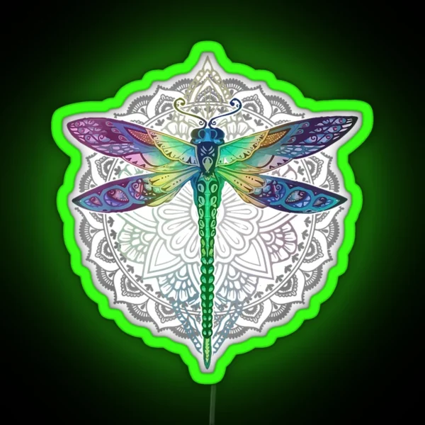 Magical Colorful Dragonfly RGB Neon Sign