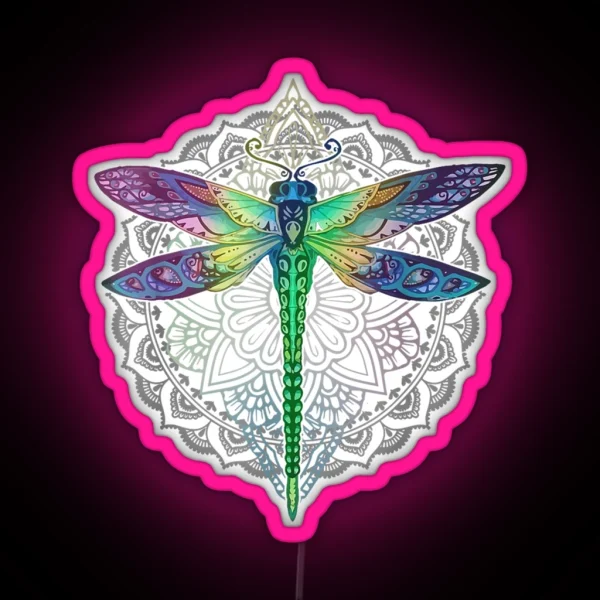 Magical Colorful Dragonfly RGB Neon Sign