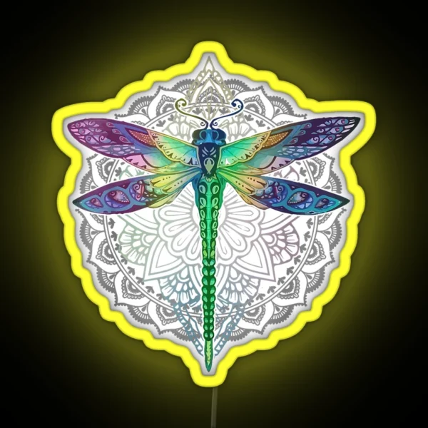 Magical Colorful Dragonfly RGB Neon Sign