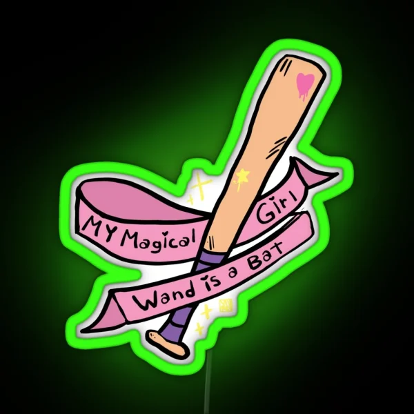Magical Girl Bat RGB Neon Sign