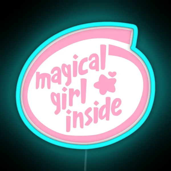 Magical Girl Inside RGB Neon Sign