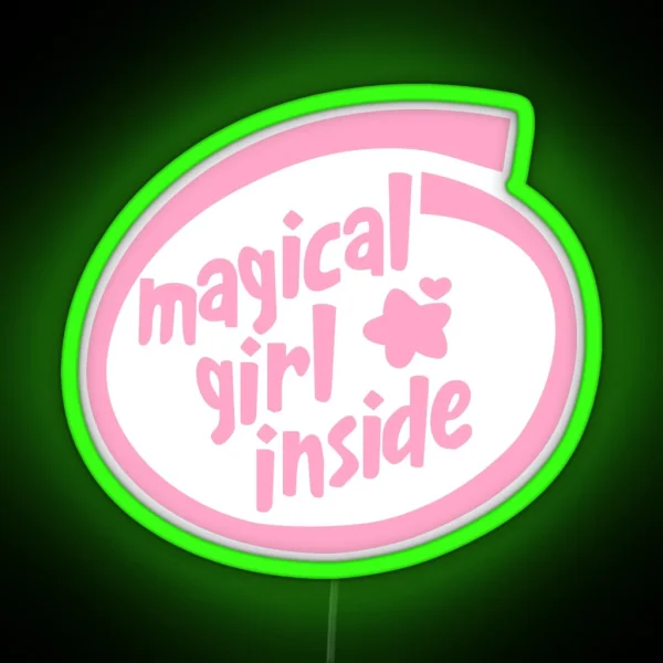 Magical Girl Inside RGB Neon Sign