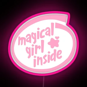 Magical Girl Inside RGB Neon Sign