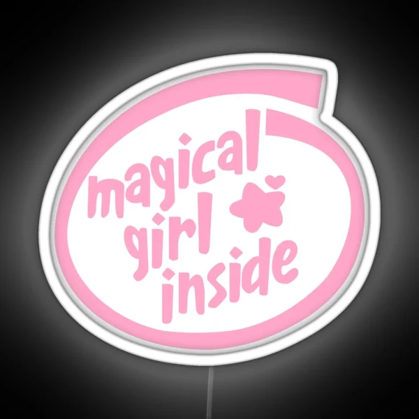 Magical Girl Inside RGB Neon Sign