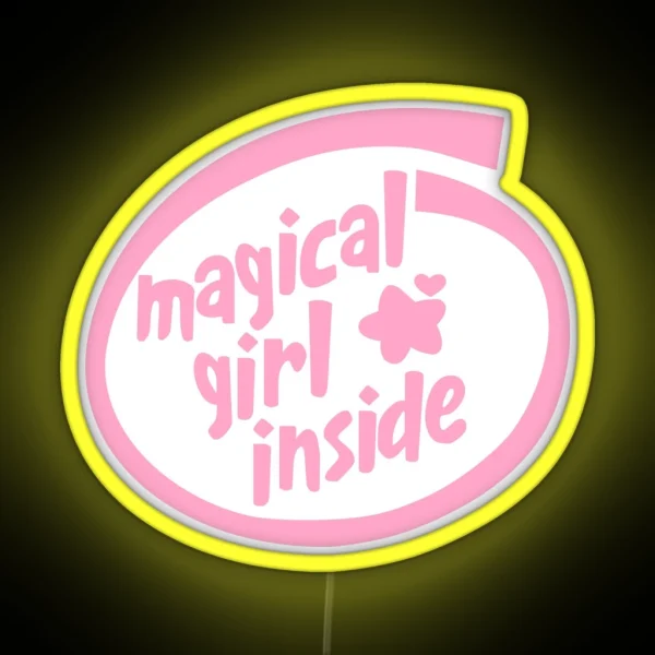 Magical Girl Inside RGB Neon Sign