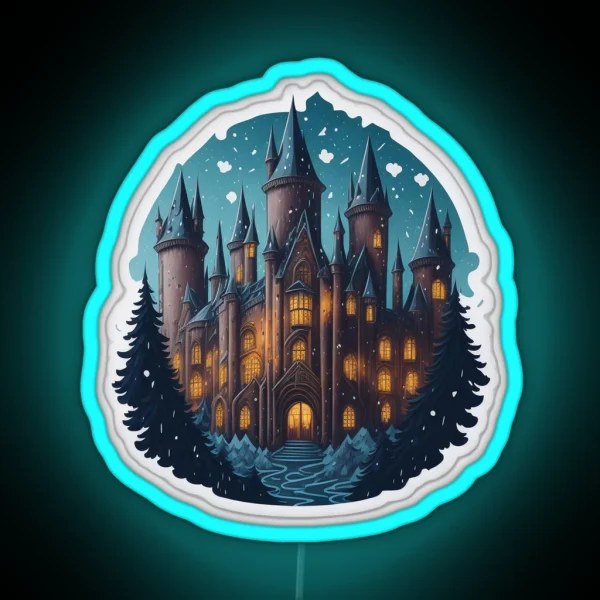 Magical Winter Castle Led RGB Neon Sign
