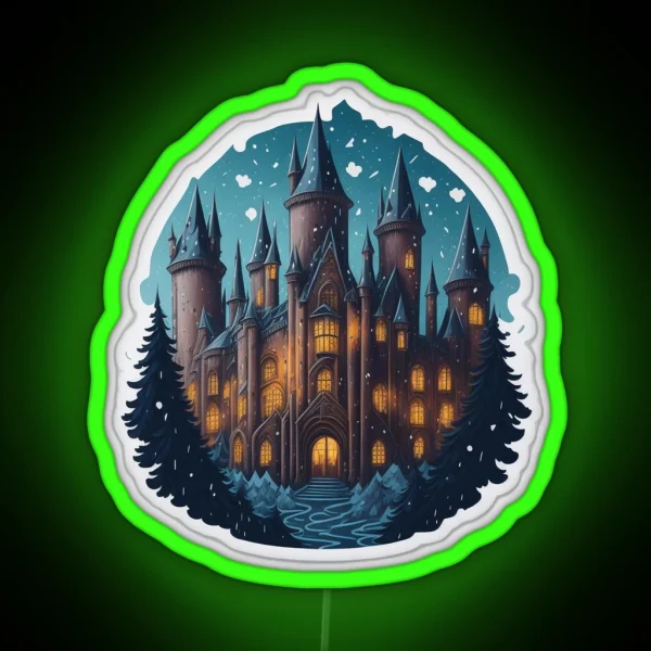Magical Winter Castle Led RGB Neon Sign