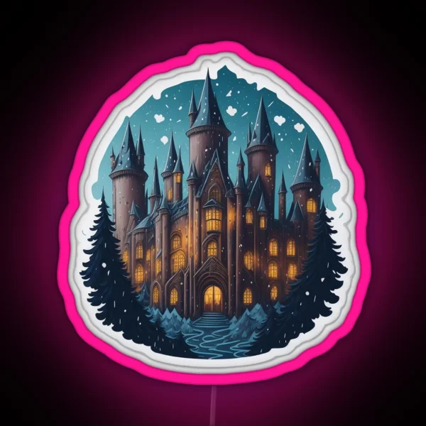 Magical Winter Castle Led RGB Neon Sign