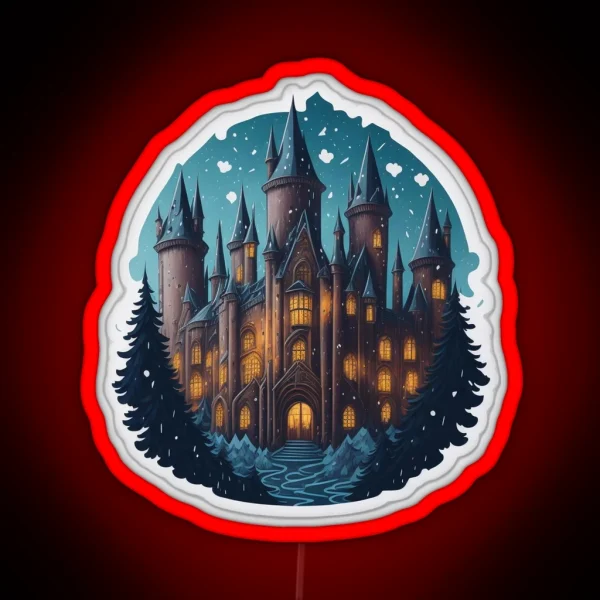 Magical Winter Castle Led RGB Neon Sign