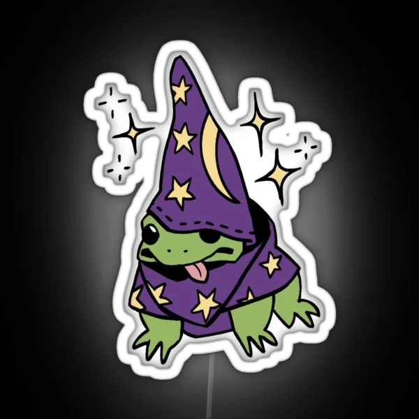 Magical Wizard Frog RGB Neon Sign
