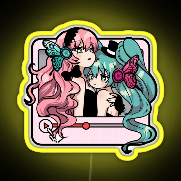 Magnet Hatsune Miku Luka VOCALOID Playlist Song Led RGB Neon Sign