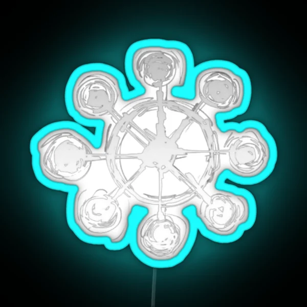 Mahoraga S Wheel Print RGB Neon Sign