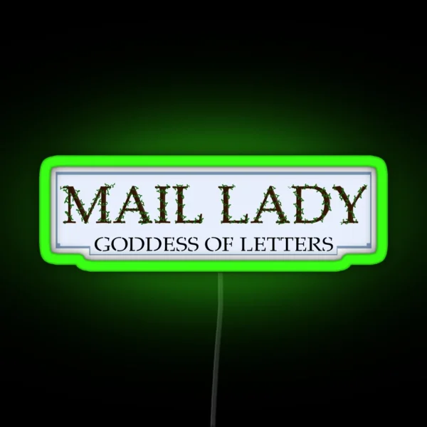 Mail Lady Goddess Of Letters RGB Neon Sign