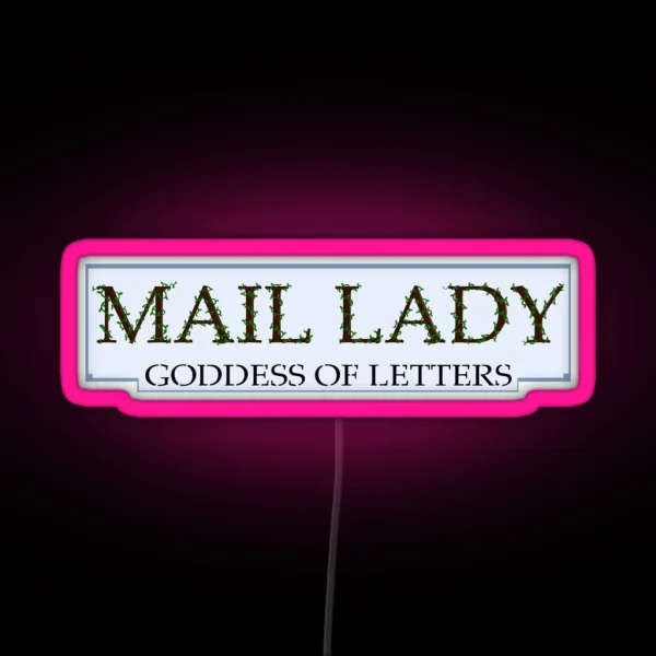 Mail Lady Goddess Of Letters RGB Neon Sign