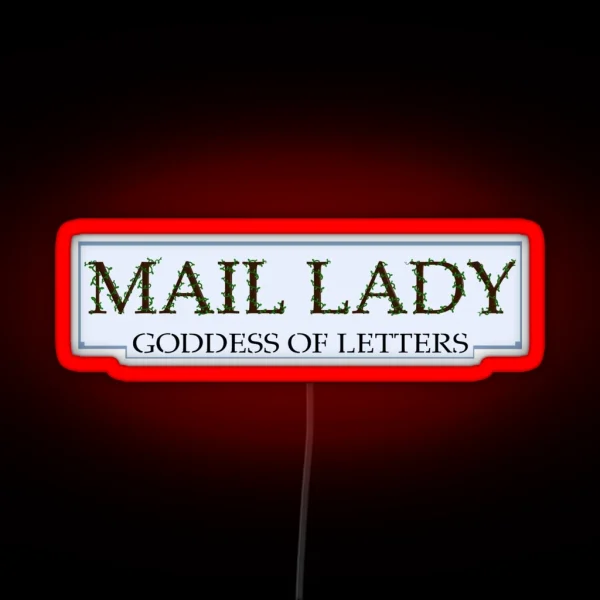 Mail Lady Goddess Of Letters RGB Neon Sign