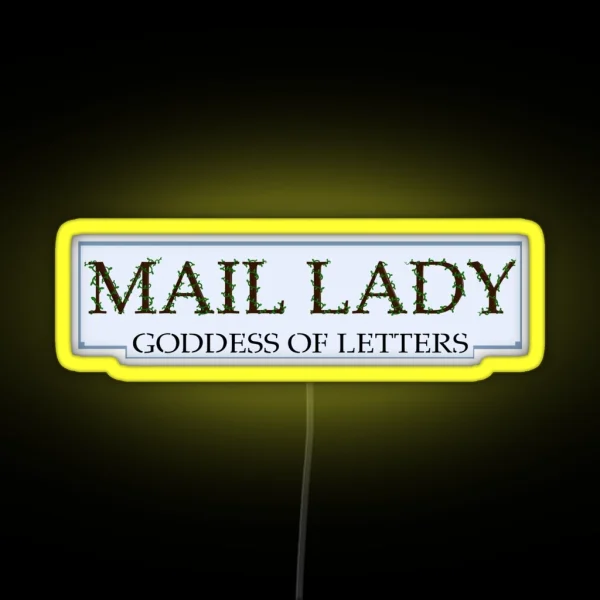 Mail Lady Goddess Of Letters RGB Neon Sign