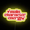 main character energy rgb neon sign yellow vibrant bold