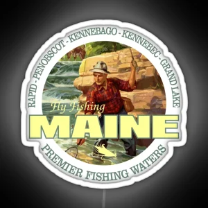 Maine Fly Fishing FSH RGB Neon Sign