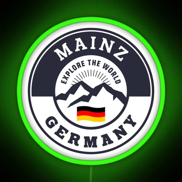 Mainz Germany Black And White Crest RGB Neon Sign