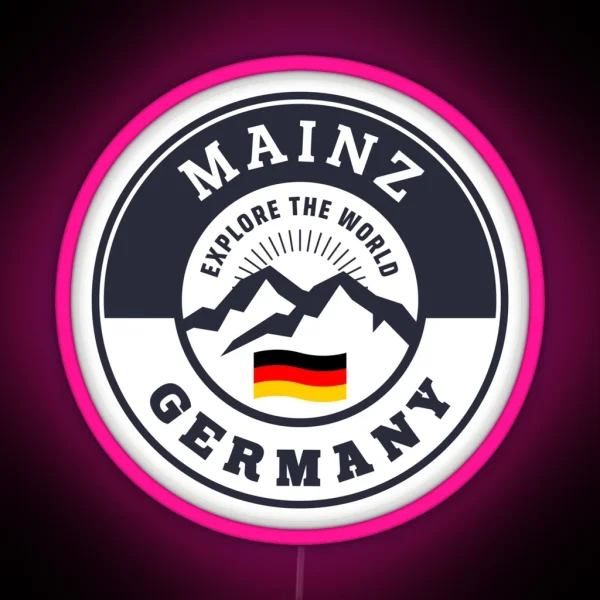 Mainz Germany Black And White Crest RGB Neon Sign