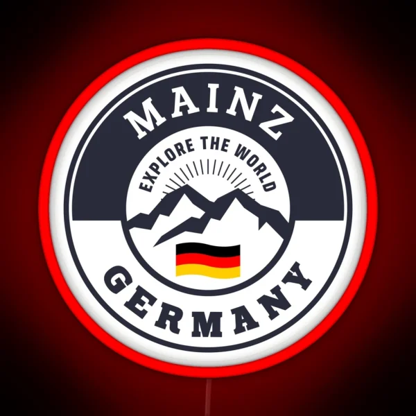 Mainz Germany Black And White Crest RGB Neon Sign