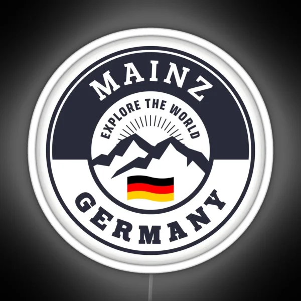 Mainz Germany Black And White Crest RGB Neon Sign