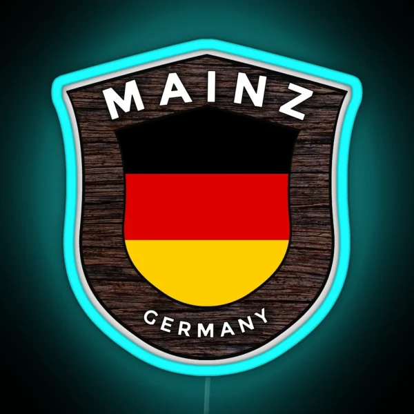 Mainz Germany Emblem Flag RGB Neon Sign
