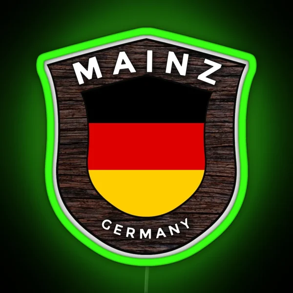 Mainz Germany Emblem Flag RGB Neon Sign