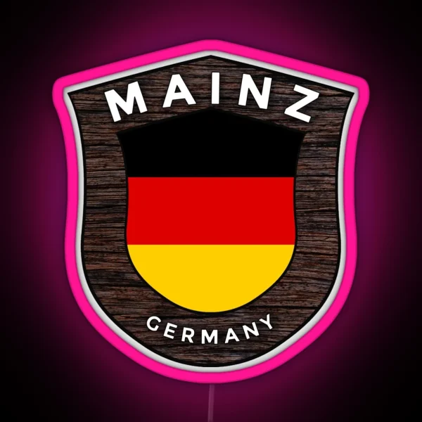 Mainz Germany Emblem Flag RGB Neon Sign