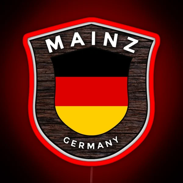 Mainz Germany Emblem Flag RGB Neon Sign