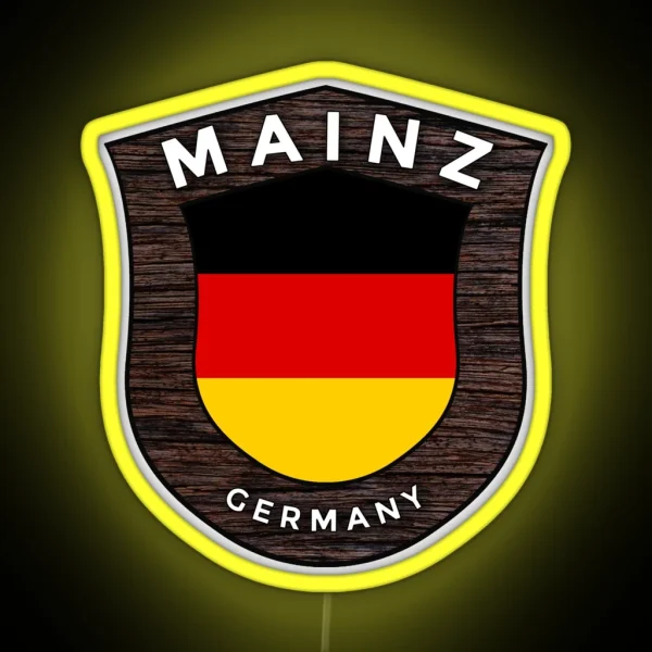 Mainz Germany Emblem Flag RGB Neon Sign