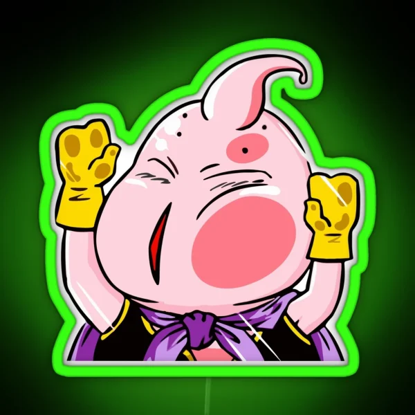 Majin Buu Funny Peeker RGB Neon Sign