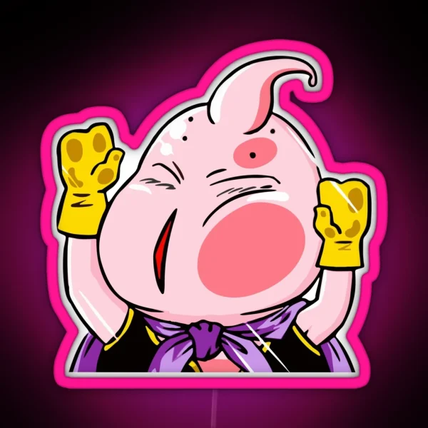 Majin Buu Funny Peeker RGB Neon Sign