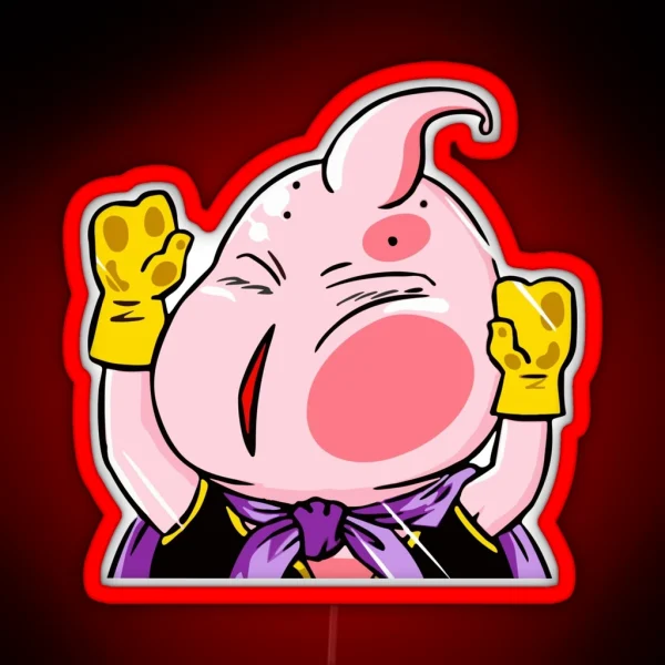 Majin Buu Funny Peeker RGB Neon Sign
