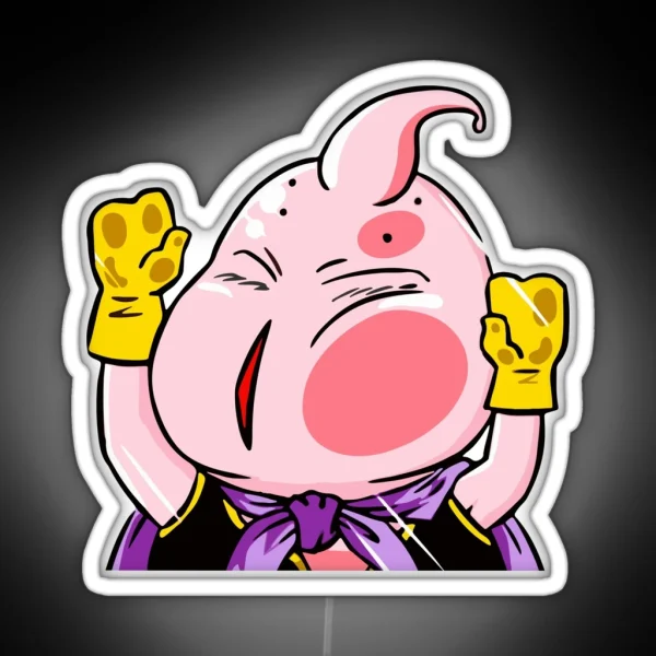 Majin Buu Funny Peeker RGB Neon Sign