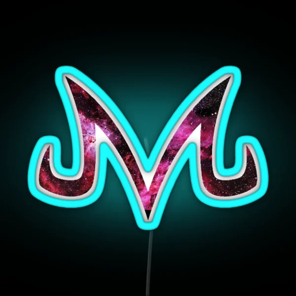 Majin Buu M Pink Galaxy Led Dragon Ball Z Led Anime RGB Neon Sign